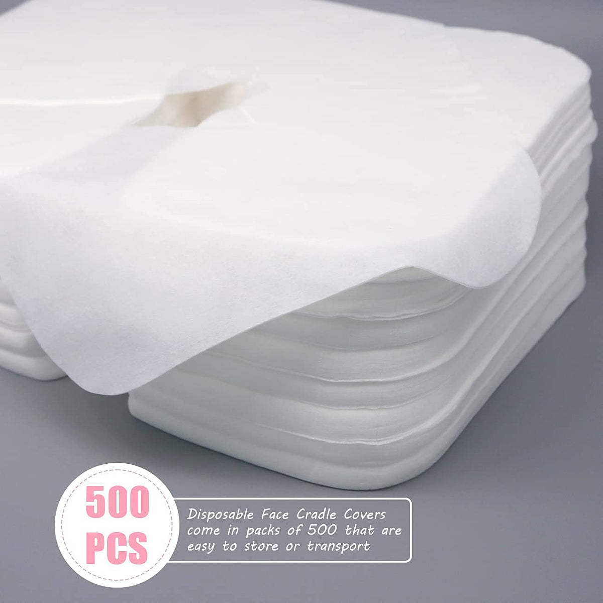Luriseminger soft cloth-like face rest cover provides quiet, comfortable sessions.