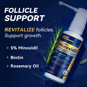 LUROUKED Minoxidil with biotin and natural oils nourishes beard and scalp.