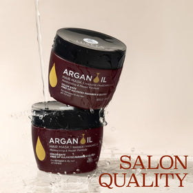 Luseta Argan Oil Hair Mask application on damp hair for repair