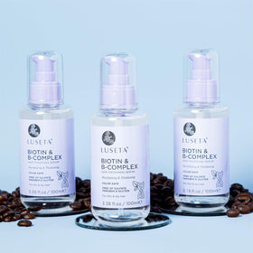 Luseta Biotin B-Complex Hair Oil no-frizz gloss on hair after use shows smoothing.