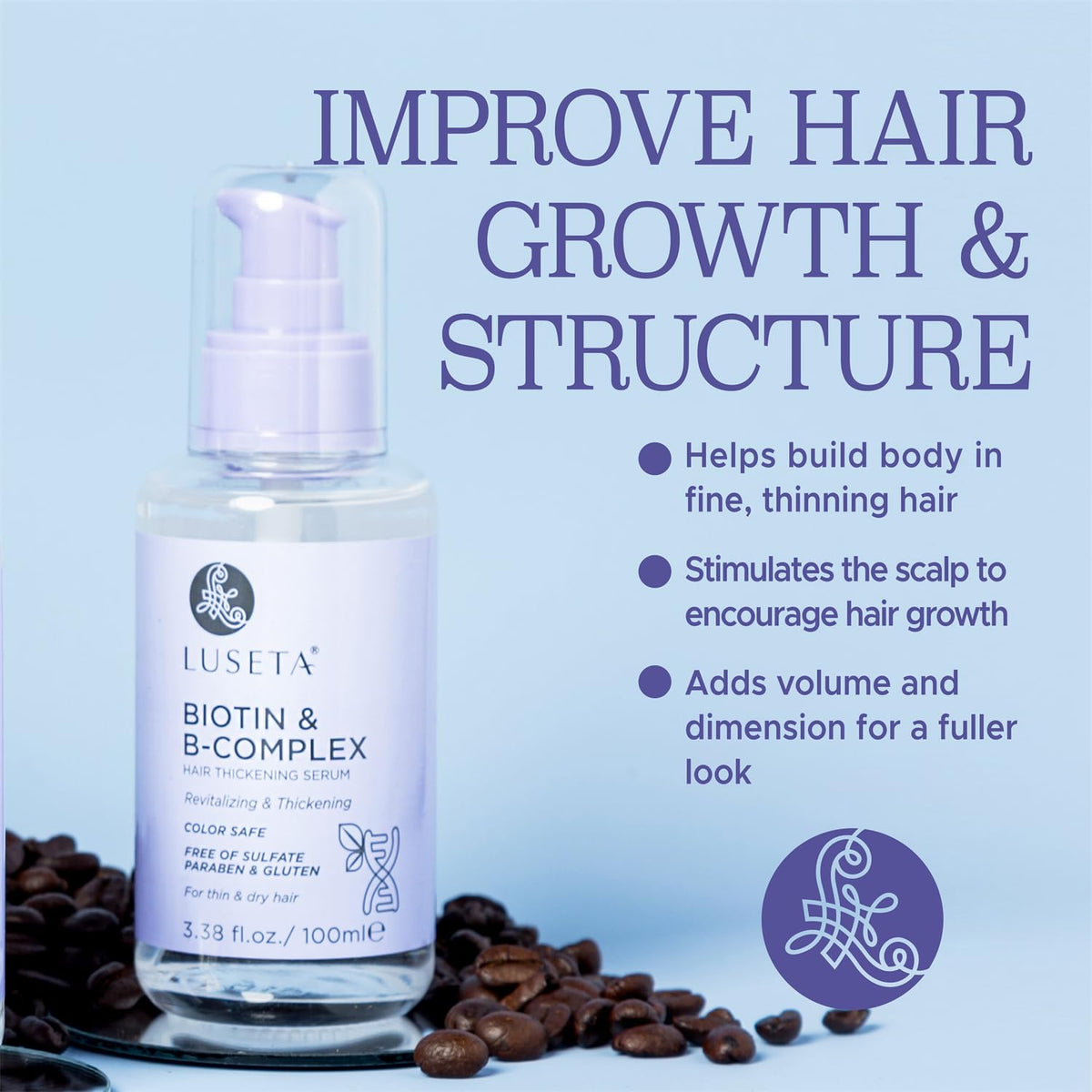 Luseta Biotin B-Complex Hair Oil shiny, smooth finish on strands for a healthier look.
