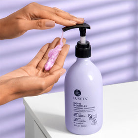 Luseta caffeine-visual closeup suggests scalp circulation benefits during use
