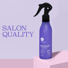 Luseta Biotin & Collagen spray supports dry or damaged hair.