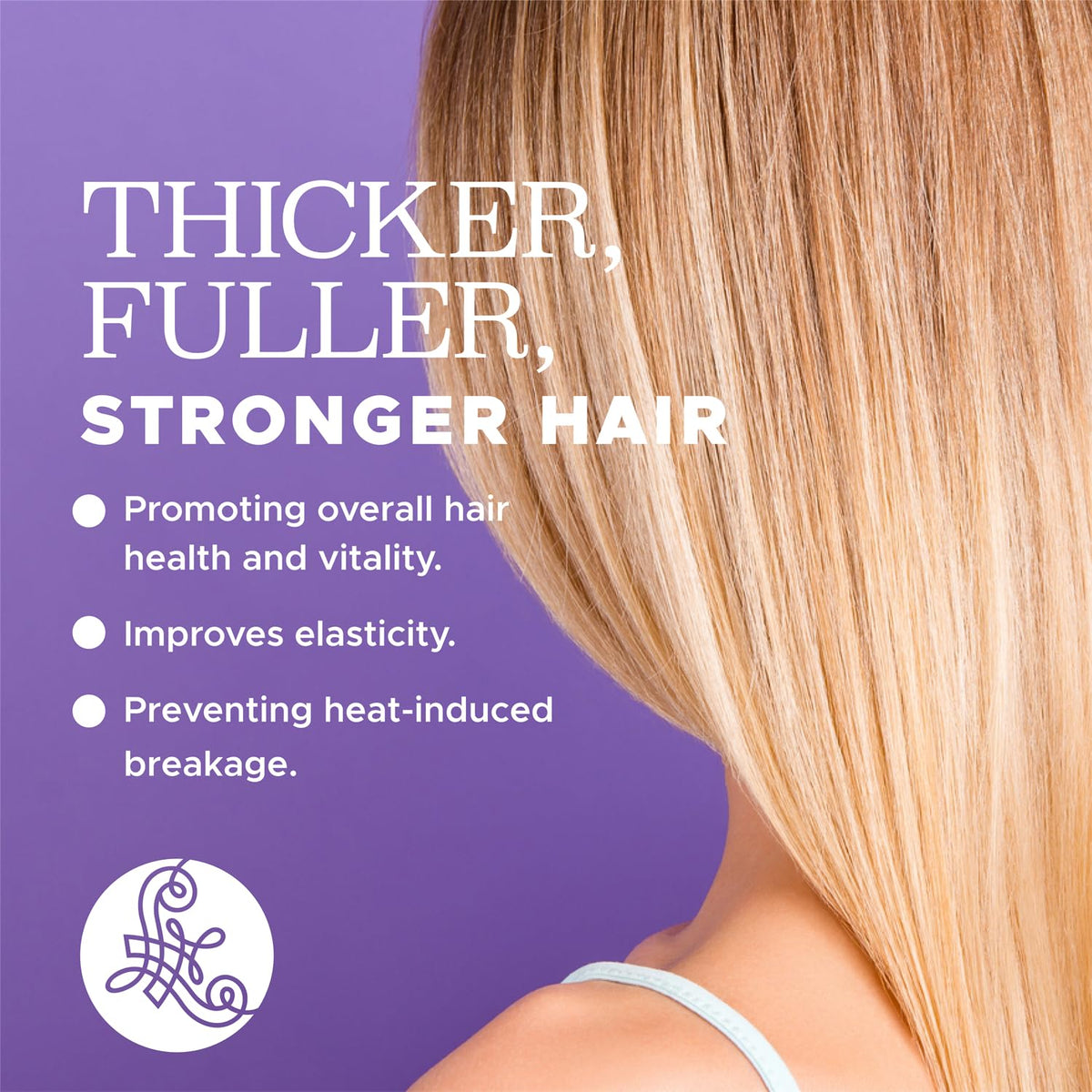 Luseta Biotin & Collagen spray mist for even heat styling.