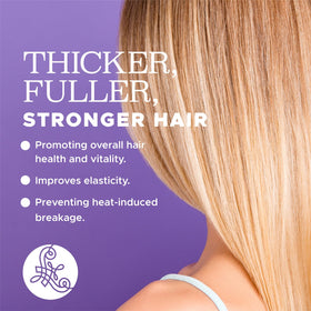 Luseta Biotin & Collagen spray mist for even heat styling.