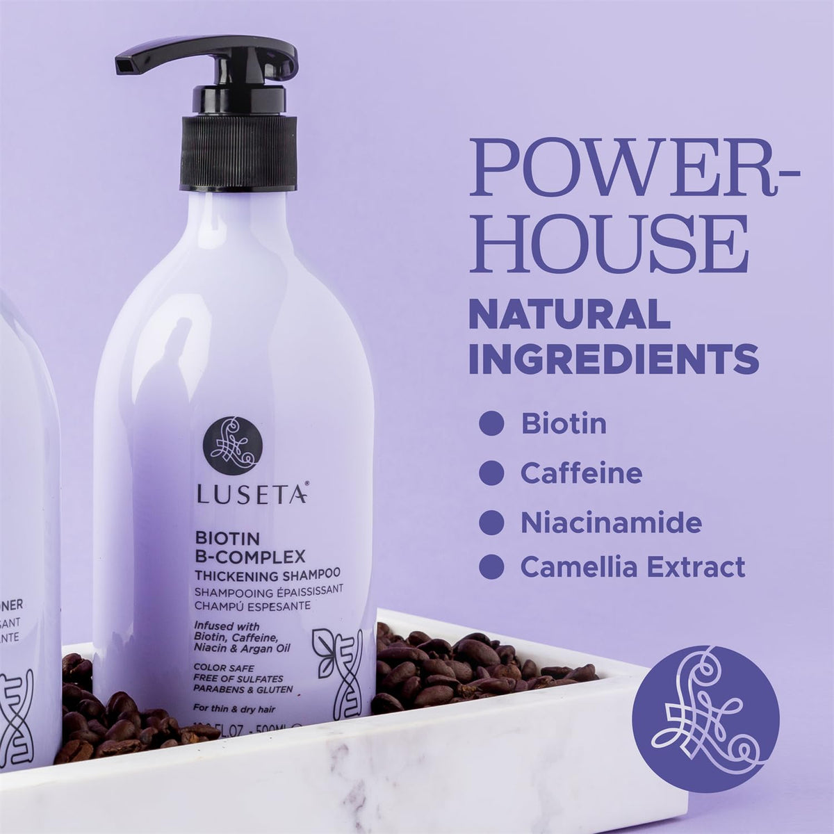 Luseta Biotin shampoo scalp application shows easy daily use when caring for hair