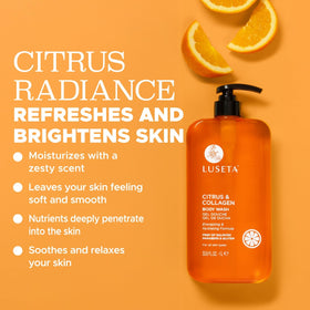 Gentle foam from Luseta Citrus & Collagen Body Wash suitable for all skin types