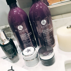 LUSETA coconut oil enriched formula image suggesting nourished hair results