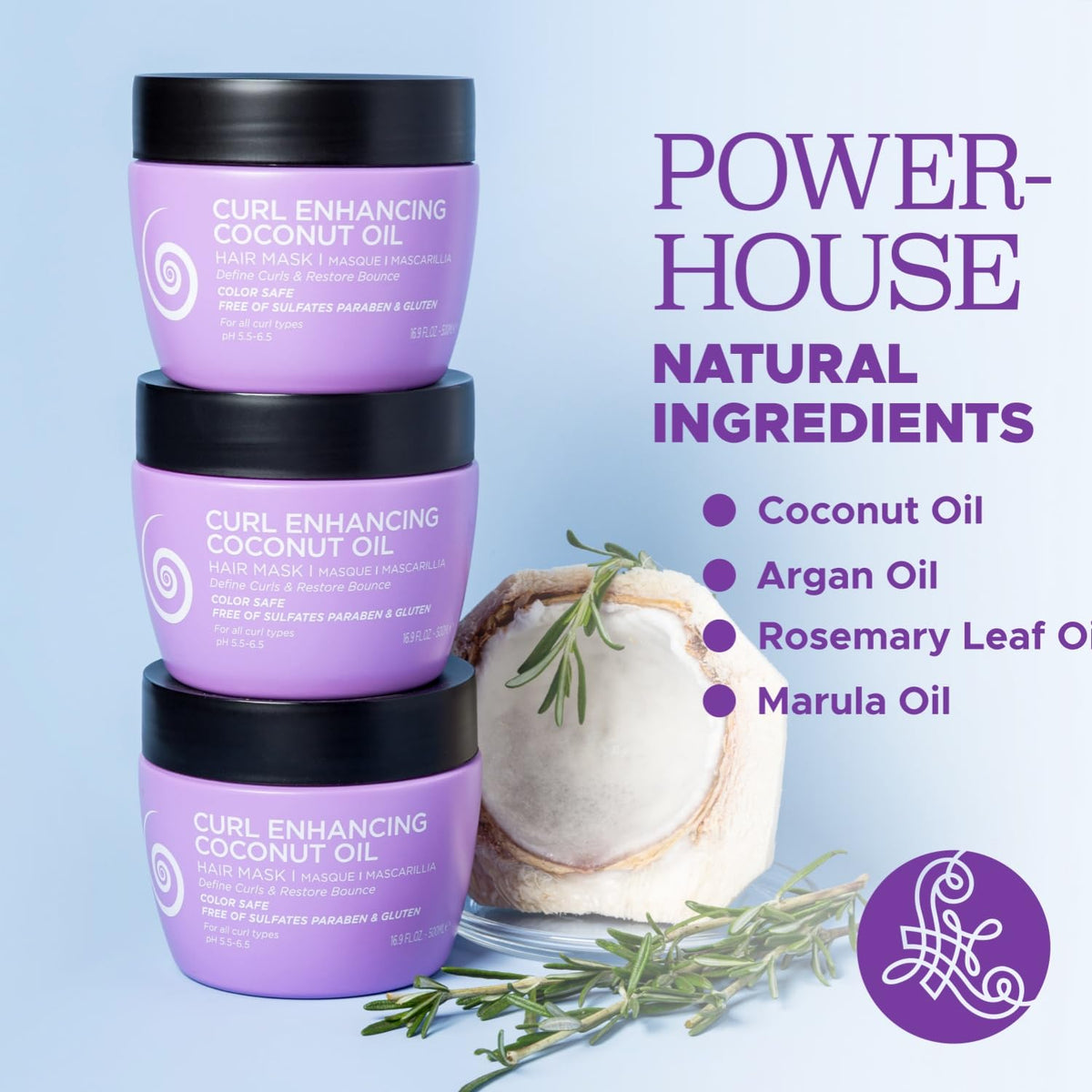 Luseta Curly Hair Mask on curls after use, smooth frizz-free waves
