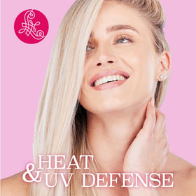 Luseta Glossy Pearl Heat Protectant Spray on-damp-hair usage shows even distribution