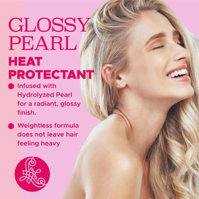 Luseta Glossy Pearl Heat Protectant Spray pump-top bottle ready for quick styling protection