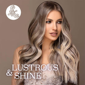 Shiny, smooth finish on hair after Luseta wash highlighting glossy look