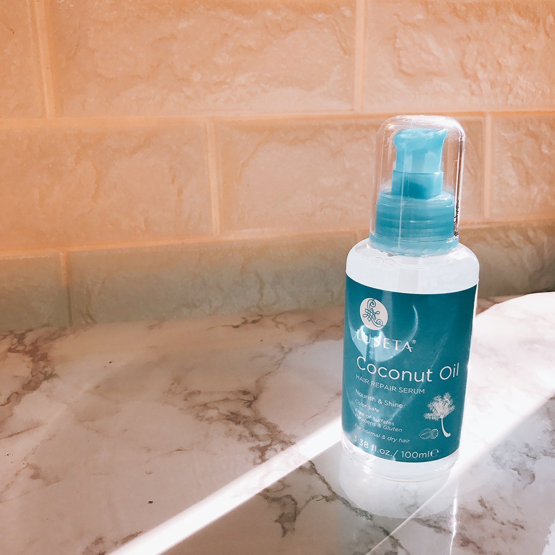 Drop application on damp hair helps even distribution
