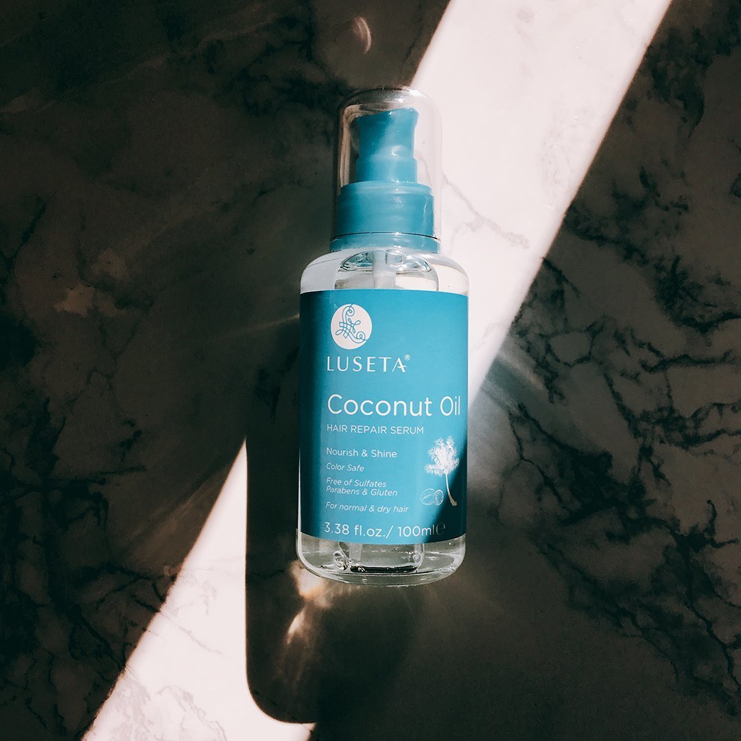 Shine and softness appear after using Luseta hair oil