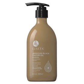 L LUSETA Jamaican Black Castor Oil Shampoo bottle showing deep nourishment for dry hair.