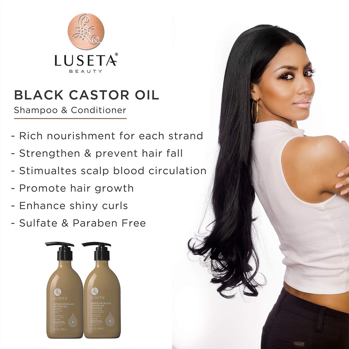 L LUSETA shampoo lather demonstrates gentle cleansing for fine, dry hair.