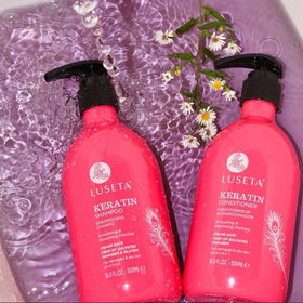 Luseta Keratin Set lifestyle image showing sleek, shiny hair.
