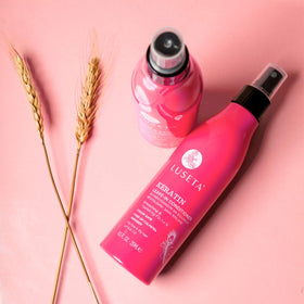 Luseta Keratin Leave-In Conditioner smooths frizz for controlled curls