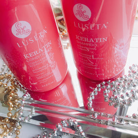 Wet hair after washing ready to detangle with Luseta Keratin Smooth