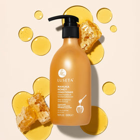 Luseta Manuka Honey Conditioner texture detail indicating rich, creamy formula.