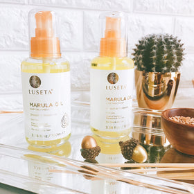 Luseta Marula Oil Hair Treatment texture applied reveals smooth results for fine hair