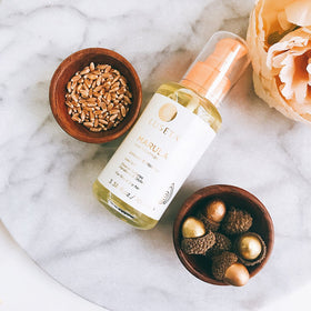 Luseta Marula Oil Hair Treatment pour demonstrates smooth, weightless nourishment for hair