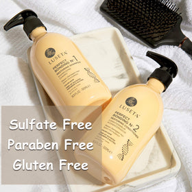 Creamy texture close-up of Luseta Restoring Conditioner