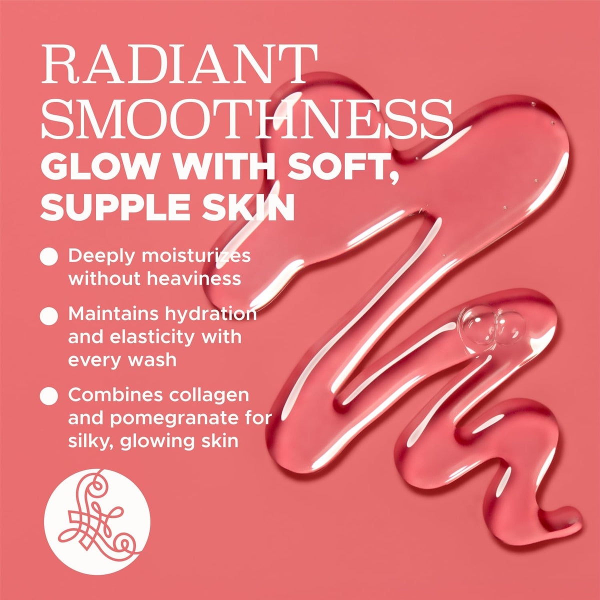 Luseta Pomegranate Collagen Body Wash label shows sulfate-free formula.