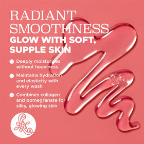 Luseta Pomegranate Collagen Body Wash label shows sulfate-free formula.
