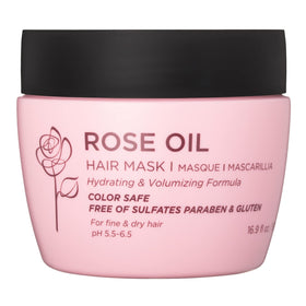 Luseta Rose Oil Hair Mask bottle with 16.9 oz hydration