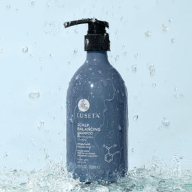 Dry scalp scene with refreshed strands after washing