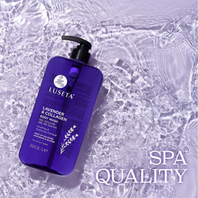 Luseta soft skin after shower close-up highlighting smooth, radiant finish.