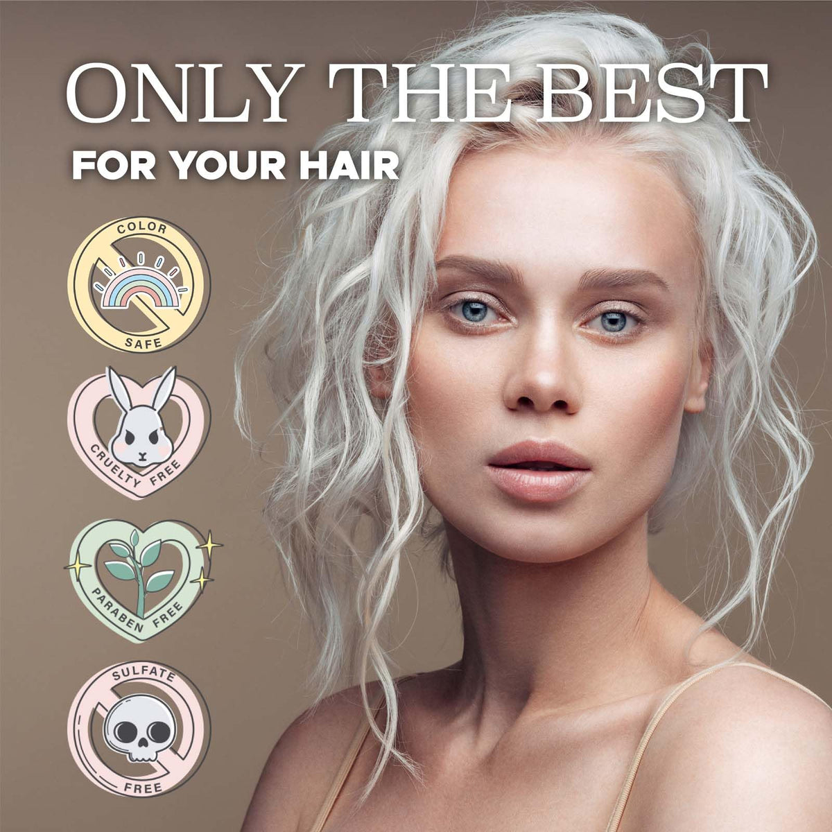 Luseta sulfate-free shampoo bottle emphasizes gentle cleansing for dry or damaged hair