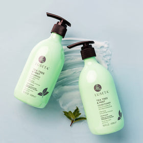 Luseta Tea Tree & Mint Shampoo color-safe formula supports vibrant hair while cleansing.