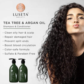 Luseta Tea Tree Shampoo rich lather for even cleansing and scalp comfort
