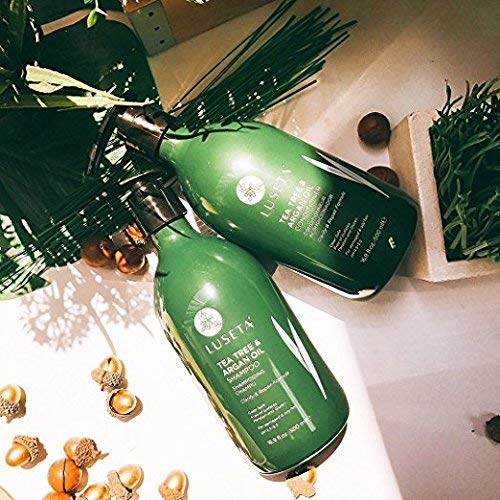 Luseta Tea Tree Shampoo pump dispense for convenient, color-safe daily use