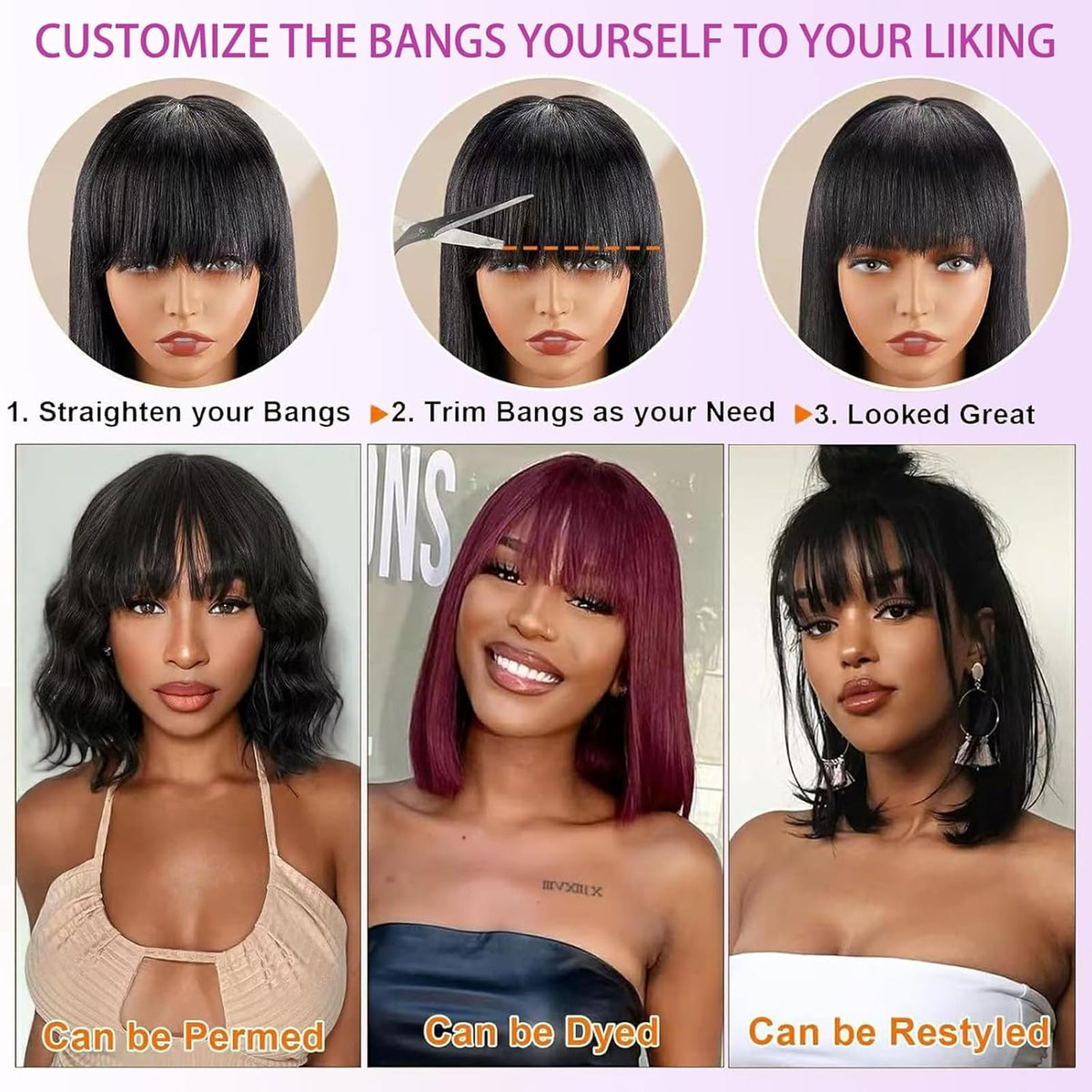 Lusina ready-to-go bob wig for quick everyday styling