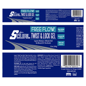 Luster's SCurl Free Flow Twist and Lock Gel used daily for lasting hold and moisture