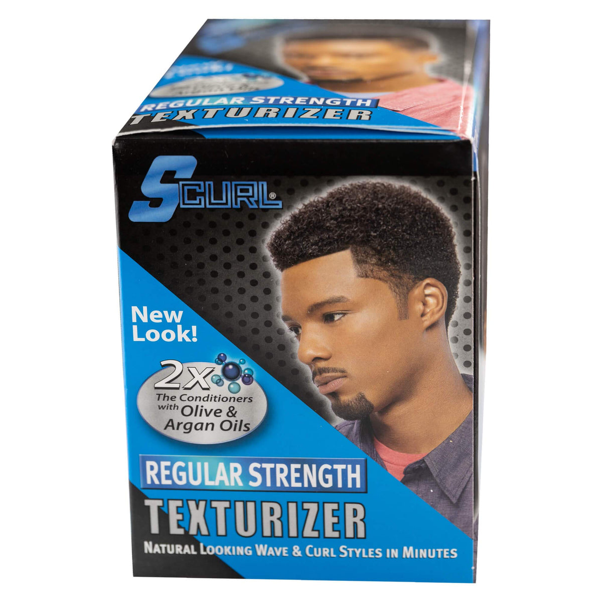 Luster's S-Curl Regular Strength Texturizer texturized hair look with soft waves.