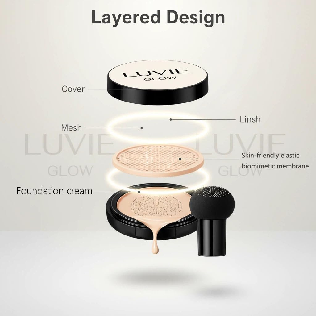 Luvie Glow Foundation Cushion Warm compact for light to medium skin