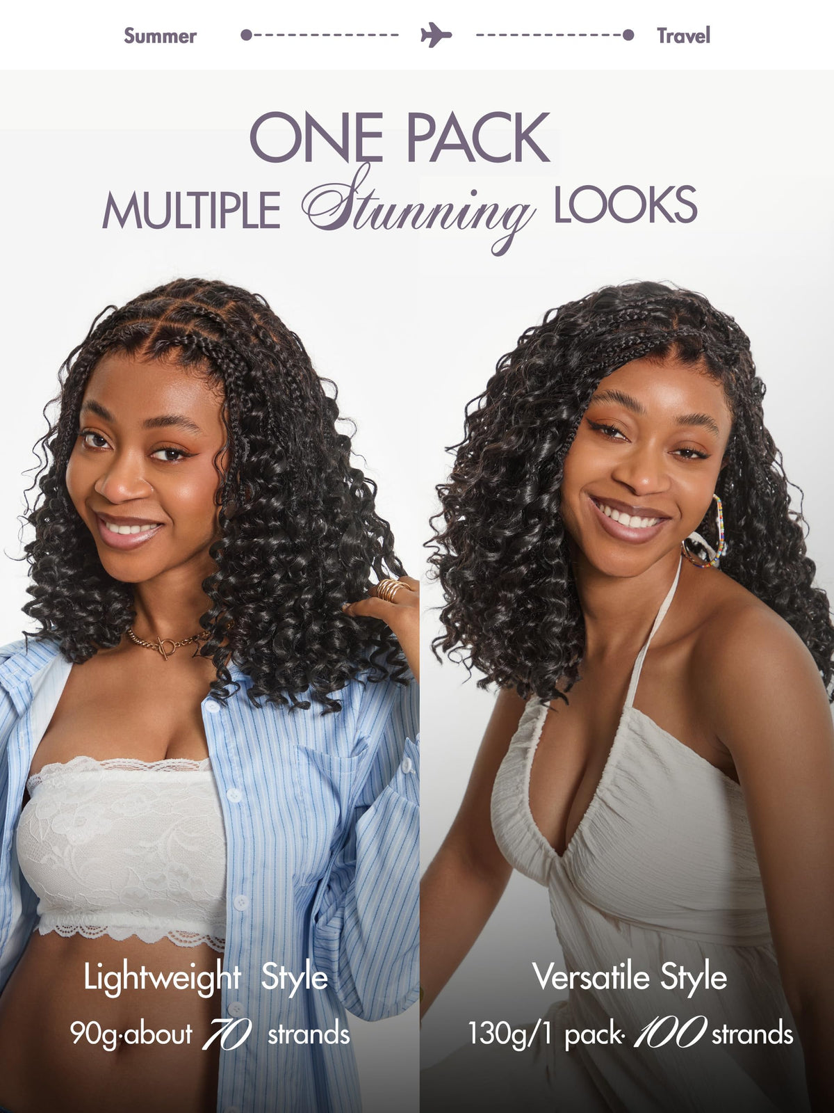 LUVME 100 strands per pack deliver full coverage in fewer packs.