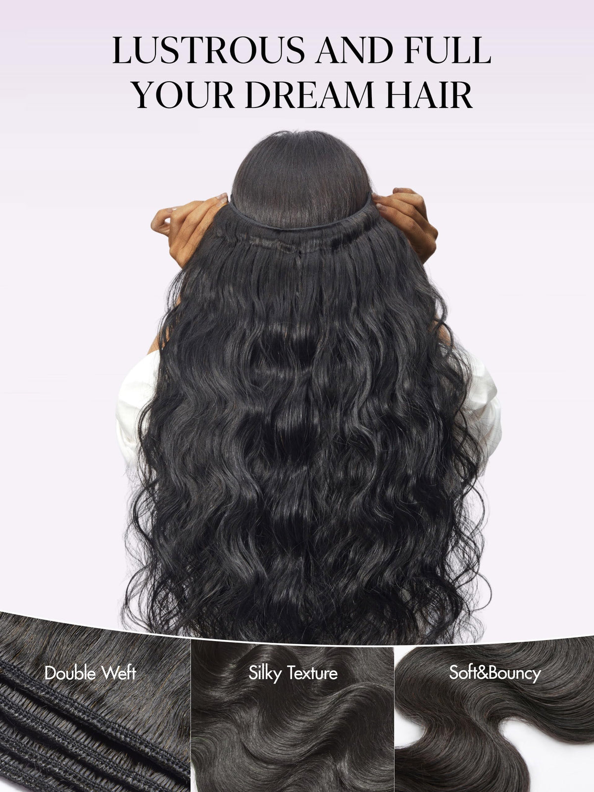 LUVME body-wave texture 20 inch for cascading fullness and movement.