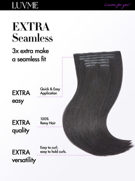 LUVME easy clip-in application steps for quick styling