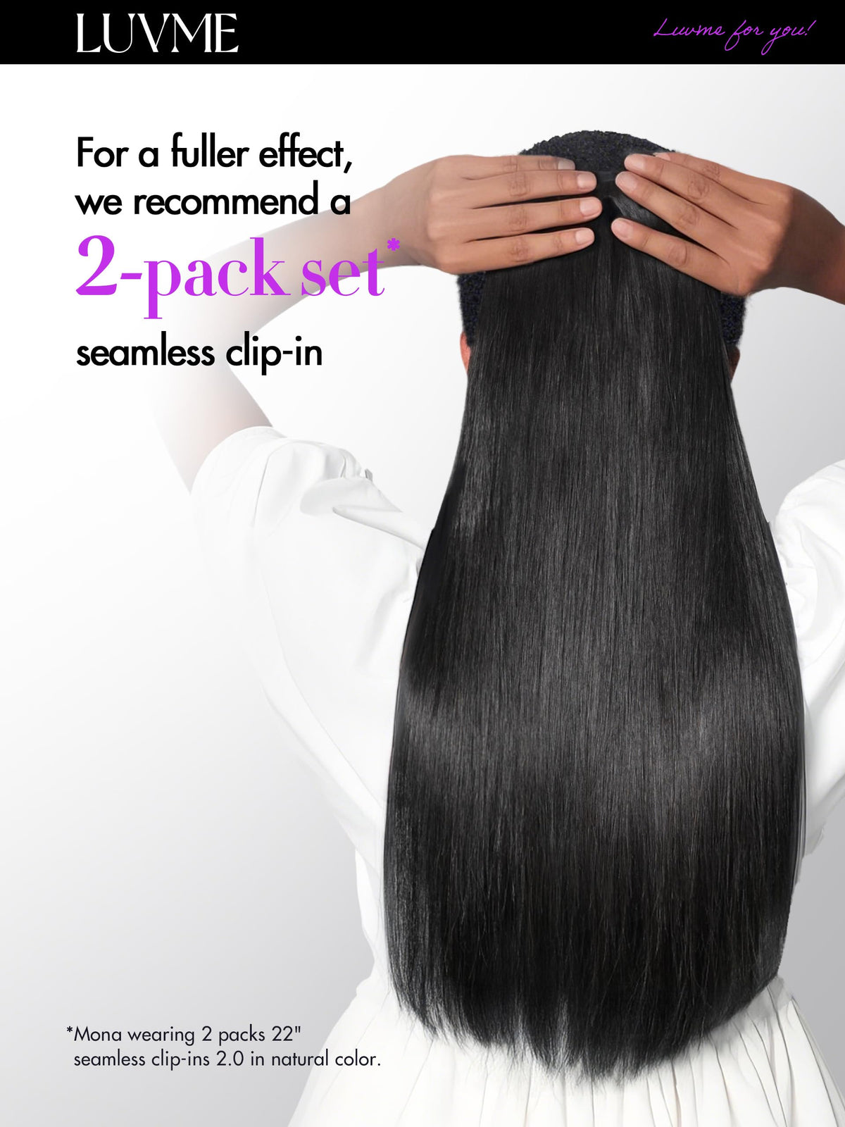 LUVME easy clip-in set ready for daily wear and events.