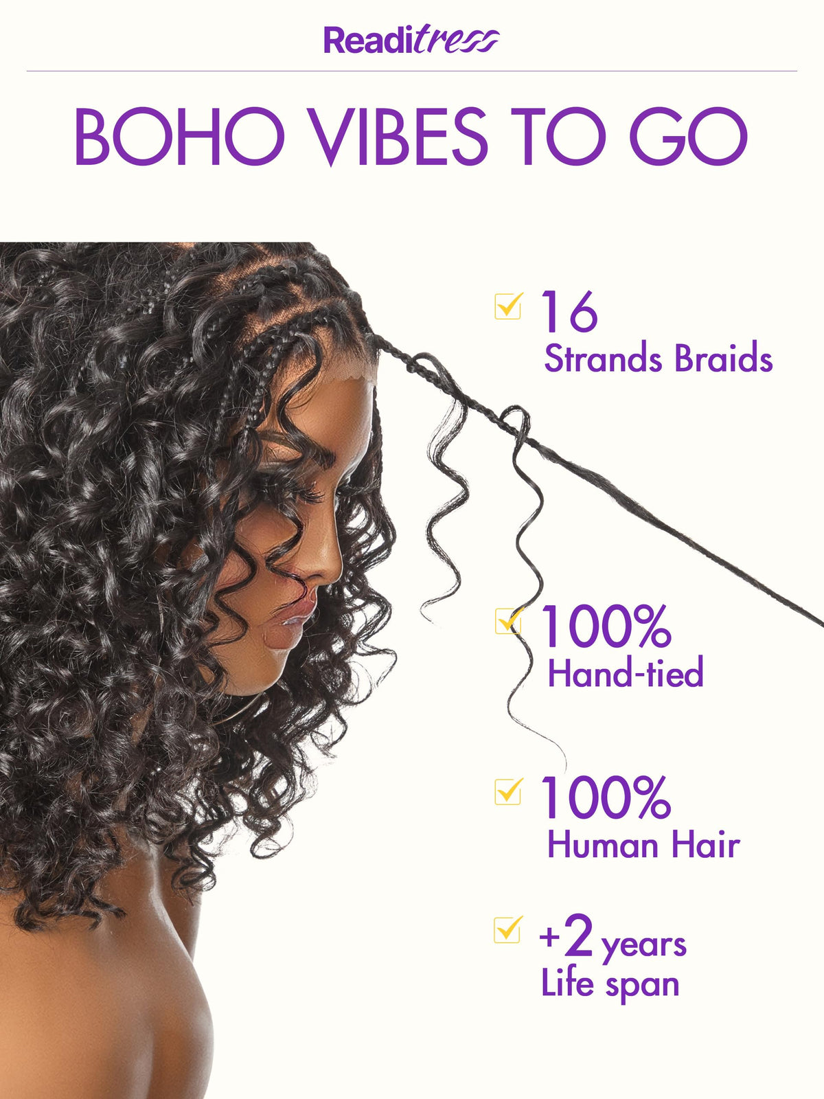 LUVME HAIR glueless design provides secure, comfortable wear without glue.
