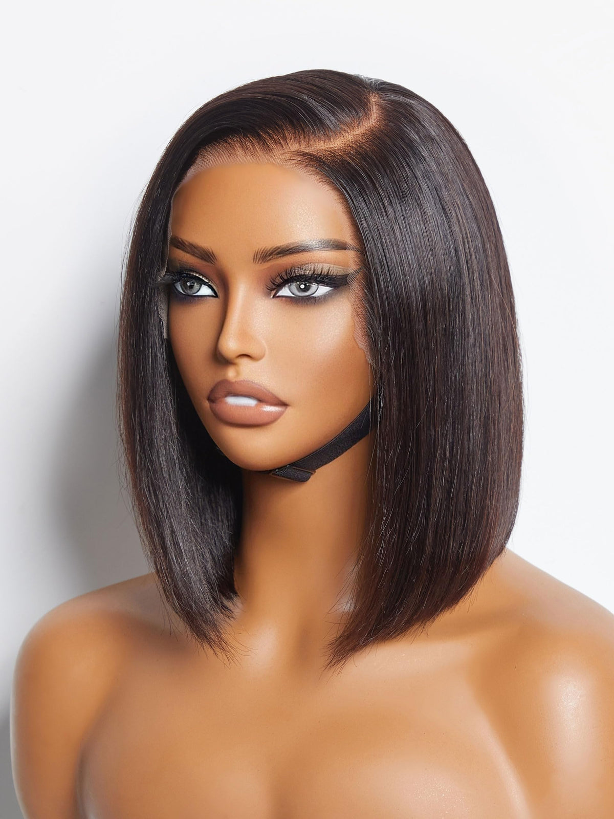 LUVME HAIR 10inch glueless lace front bob wig with left part for sleek everyday styling