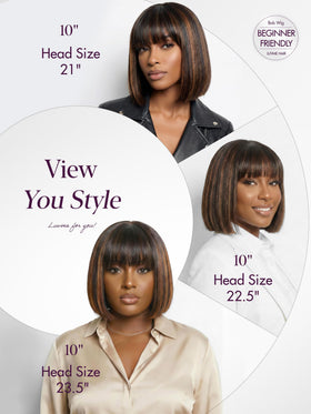 LUVME HAIR 10-inch yaki straight bob showing natural texture and movement