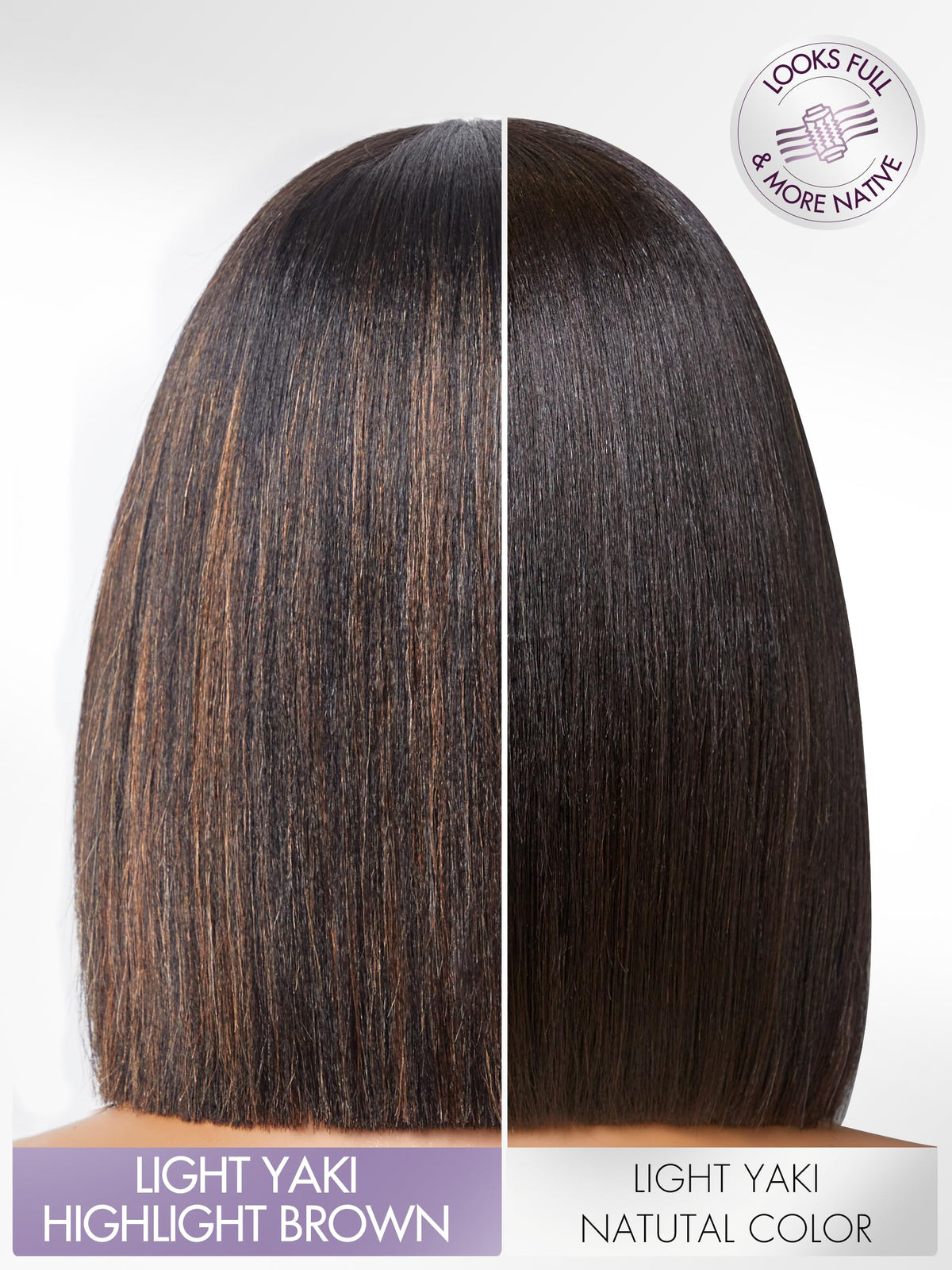 LUVME HAIR 10-inch yaki straight bob with sun-kissed highlights styled-ready
