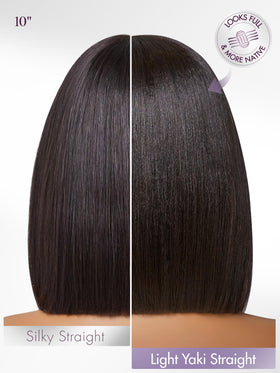 LUVME HAIR blunt-cut bob on-model demonstrates chic, modern styling.