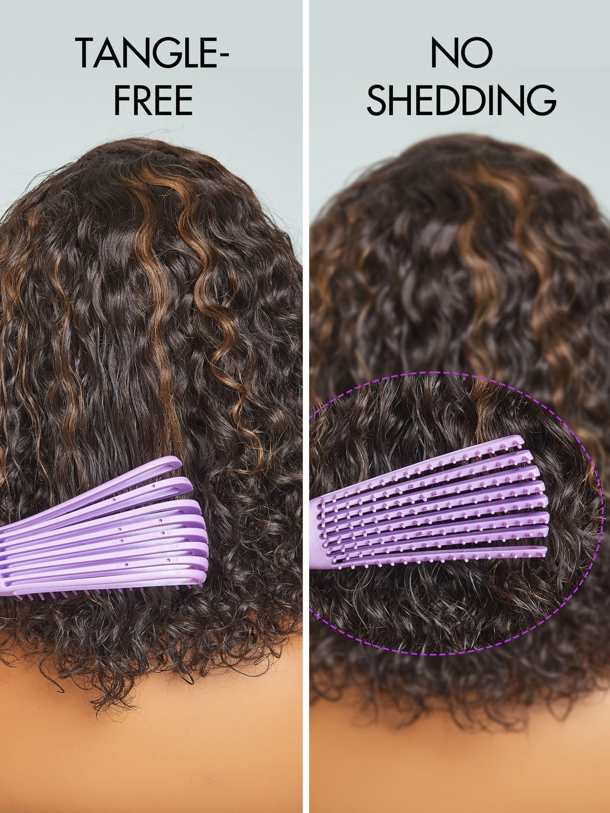 LUVME HAIR 180-density blonde-highlighted curly wig for full, lush volume.